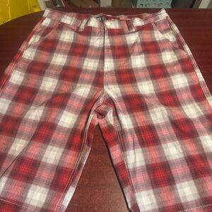 South Pole Red and Black Plaid Shorts size 36